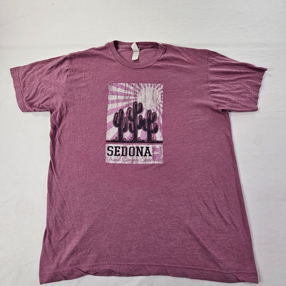 Sedona‎ AZ Grand Canyon State Red Short Sleeve Cotton Blend T-Shirt Mens L